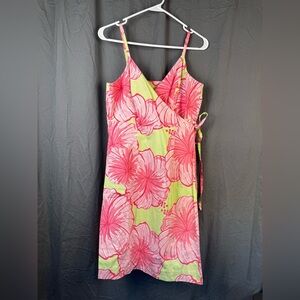 Lilly Pulitzer Pink and Green Floral Mini Dress